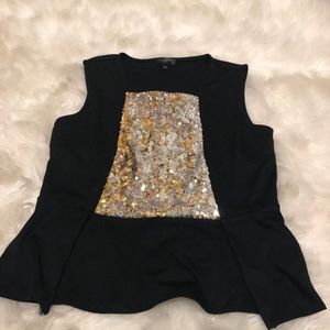 The Limited Sequin Peplum sleeves top.